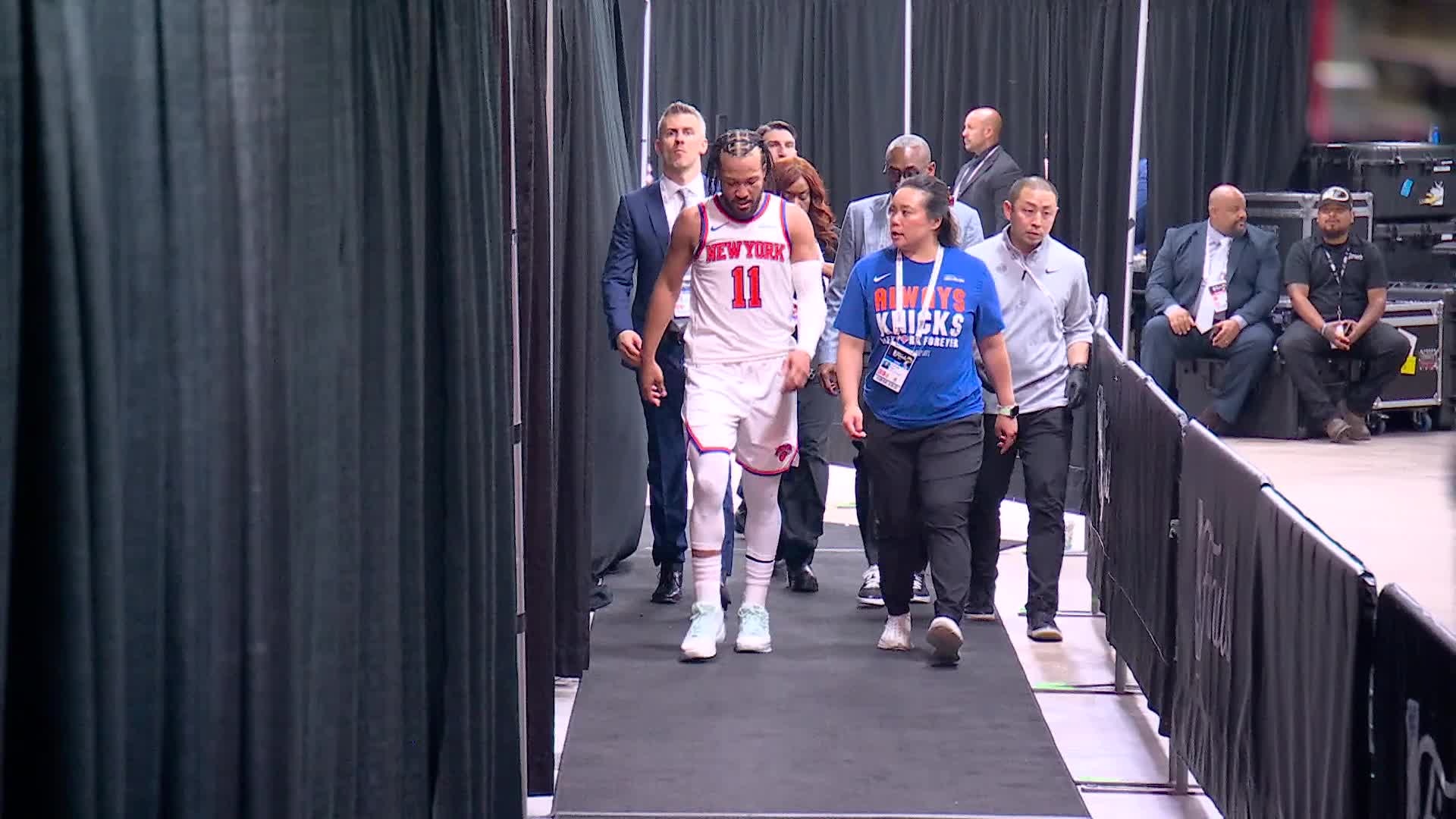 Brunson Limps to Locker Room
